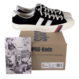 PRO-Keds Royal Plus Suede Sneakers Black‎ White Red Blue Size 9 Men’s Classic